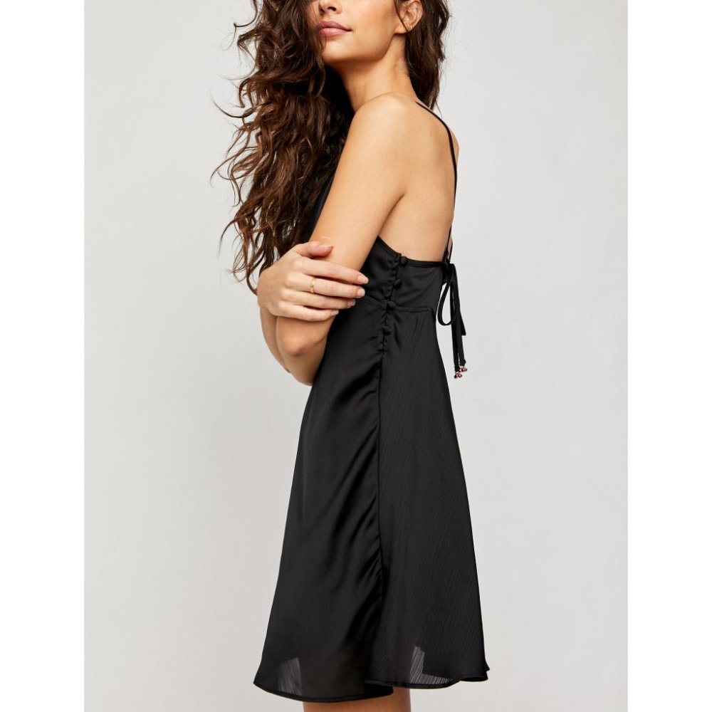 NWT Free People Hang On Halter Slip / Black - Picture 2 of 7